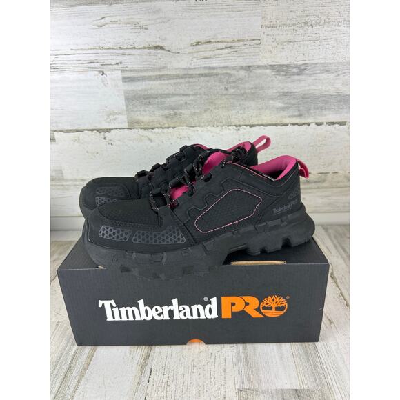 Timberland PRO womens 8 Powertrain EV Composite Toe Work Sneaker new pink - Picture 1 of 9